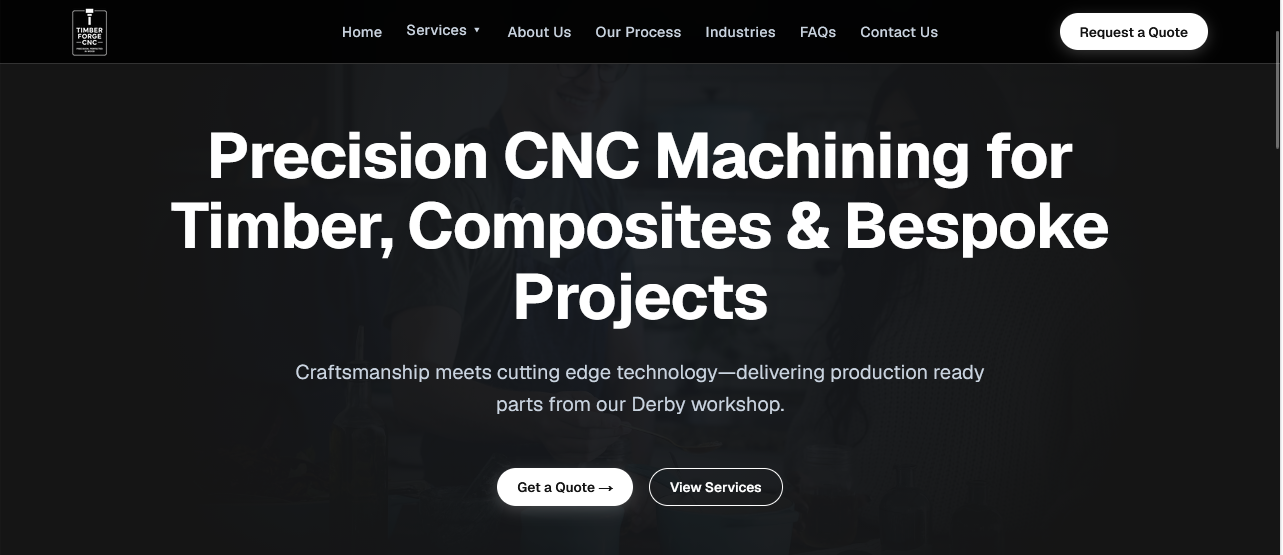 Custom CNC Business Website